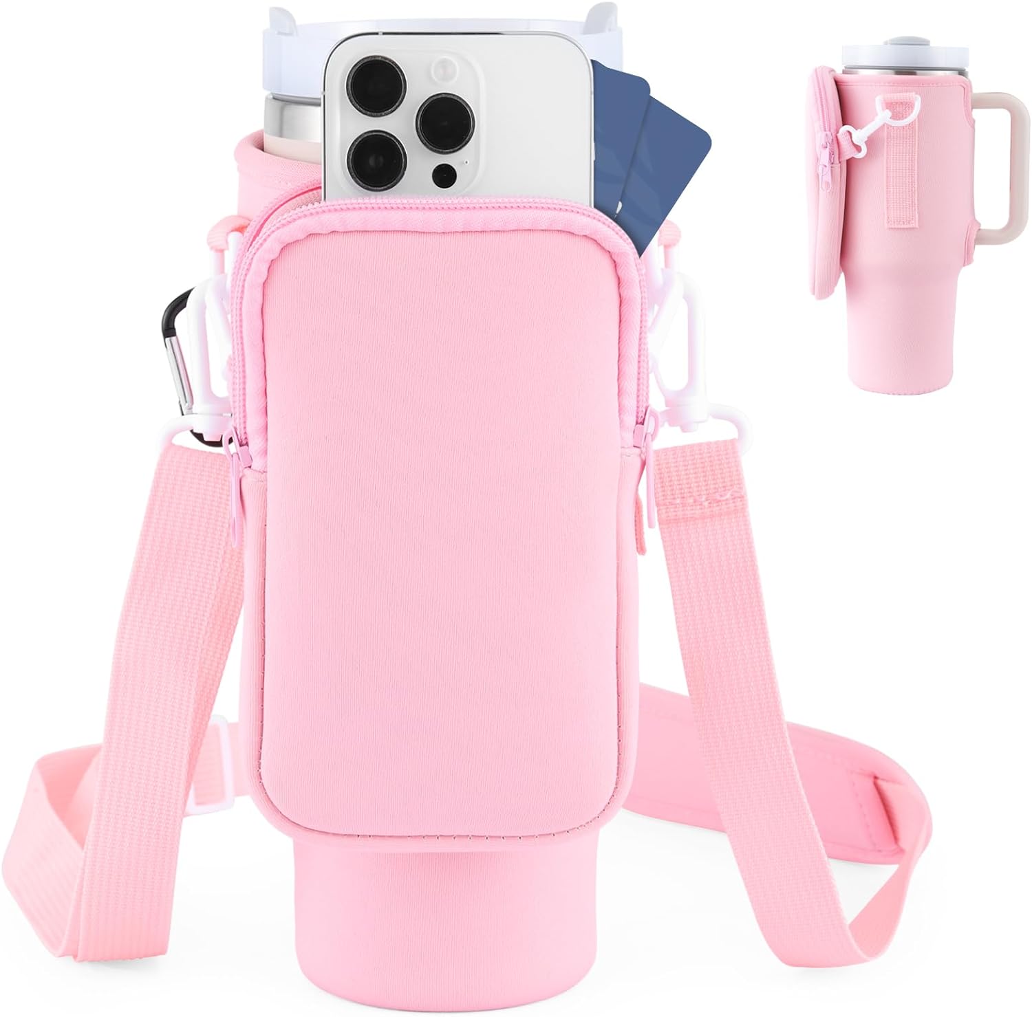 Slok Water Bottle Carrier Bag – Adjustable Strap Holder for 40oz Tumblers