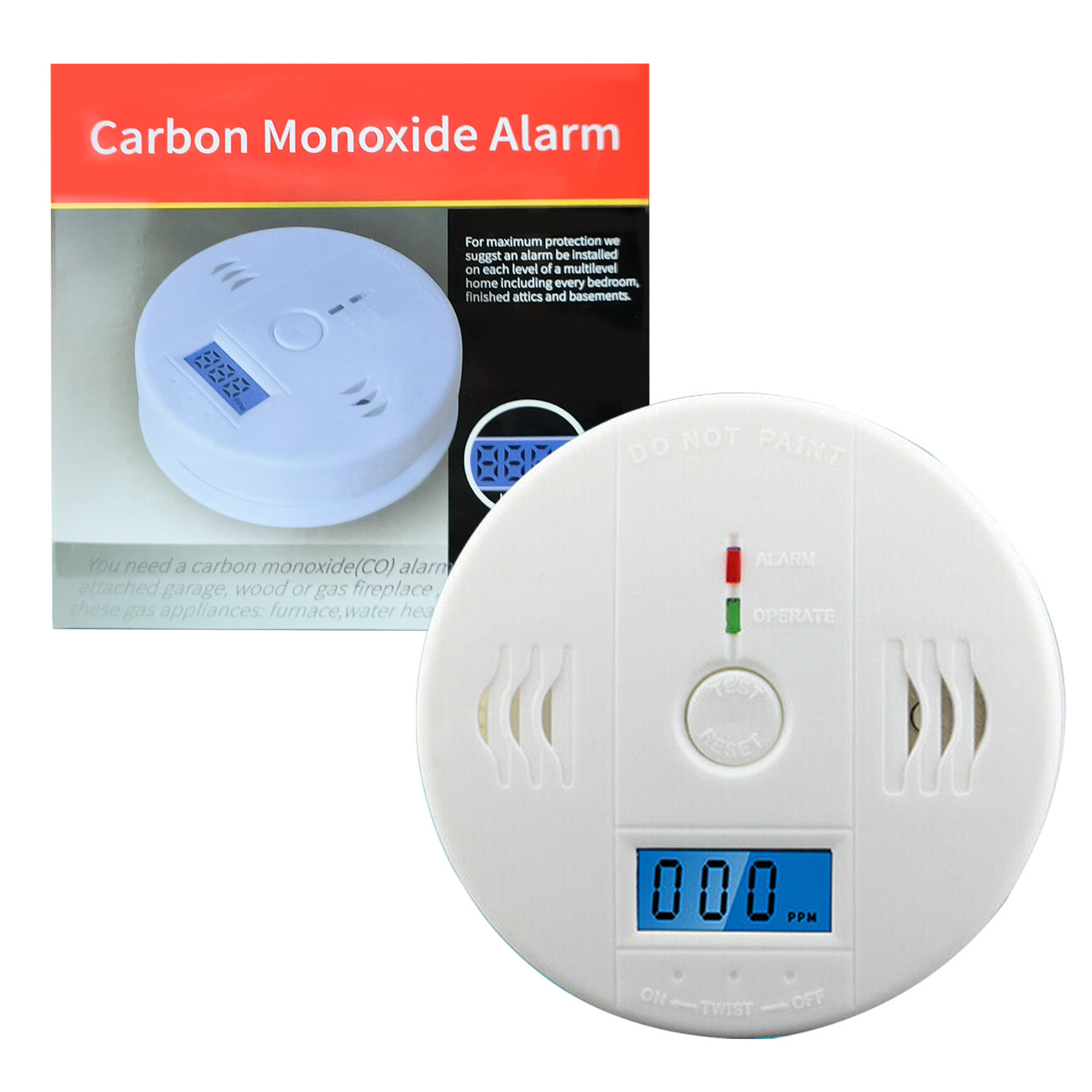Carbon Monoxide Alarm Detector – CO Poisoning Sensor & Warning Device for Home - Accrosstheglobe Store