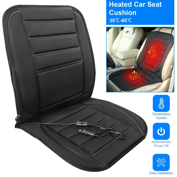 12V Heated Car Seat Cushion – Adjustable Temperature Auto Seat Warmer - Accrosstheglobe Store