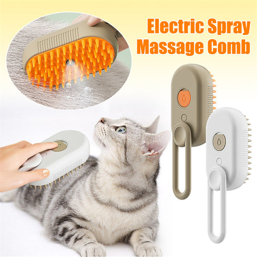 3-in-1 Electric Steam Pet Brush – Spray Grooming Brush for Dogs & Cats - Accrosstheglobe Store