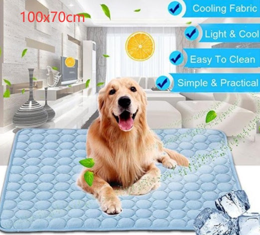 Ice Silk Cooling Mat for Dogs & Cats – Summer Pet Cooling Pad - Accrosstheglobe Store