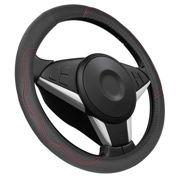 Universal Fiber Leather Steering Wheel Cover – 14.5"-15" Anti-Slip Protector - Accrosstheglobe Store