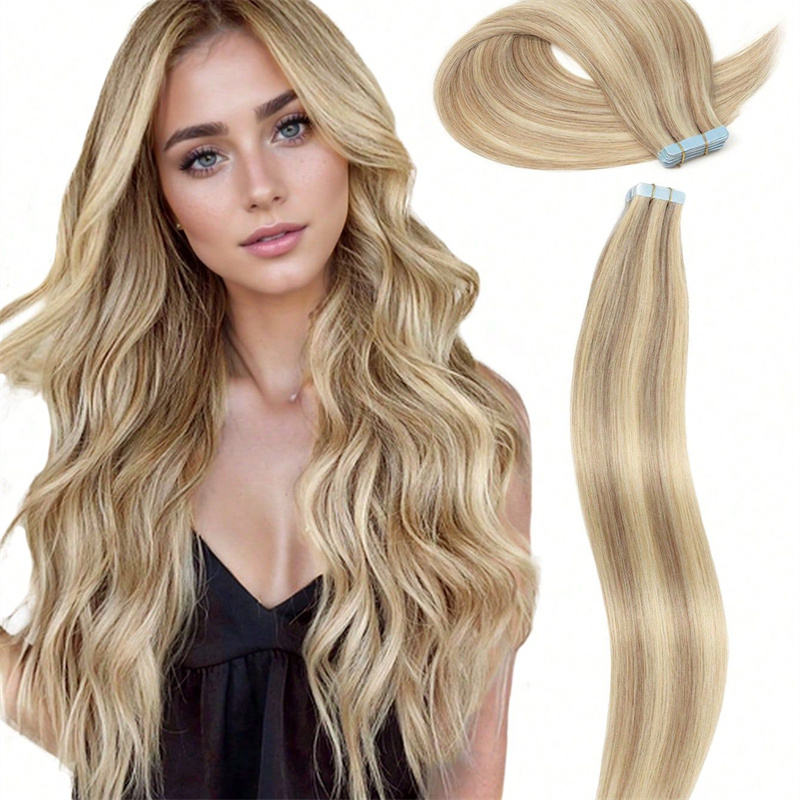 Double Pull Full Virgin Real 50g Hair Extension Long With Weft Invisible Skin Weft 20 Thick Seamless Human Hair - Accrosstheglobe Store