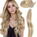 Double Pull Full Virgin Real 50g Hair Extension Long With Weft Invisible Skin Weft 20 Thick Seamless Human Hair - Accrosstheglobe Store