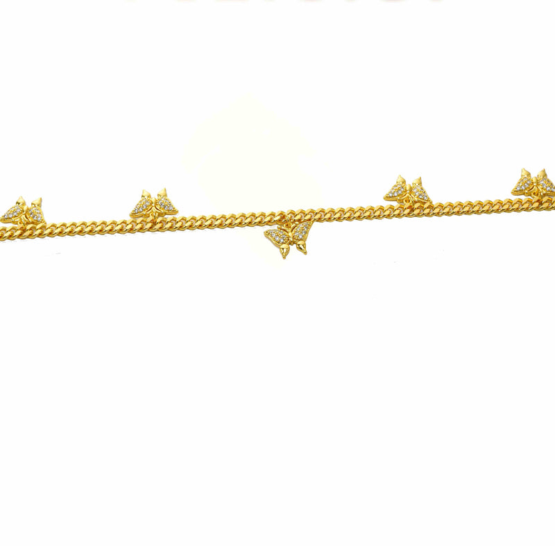 24K Gold Butterfly Tennis Necklace – Micro-Inlaid Moissanite Women’s Necklace - Accrosstheglobe Store