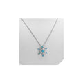 Sterling Silver Snowflake Pendant Necklace – Austrian Crystals, Adjustable Chain - Accrosstheglobe Store
