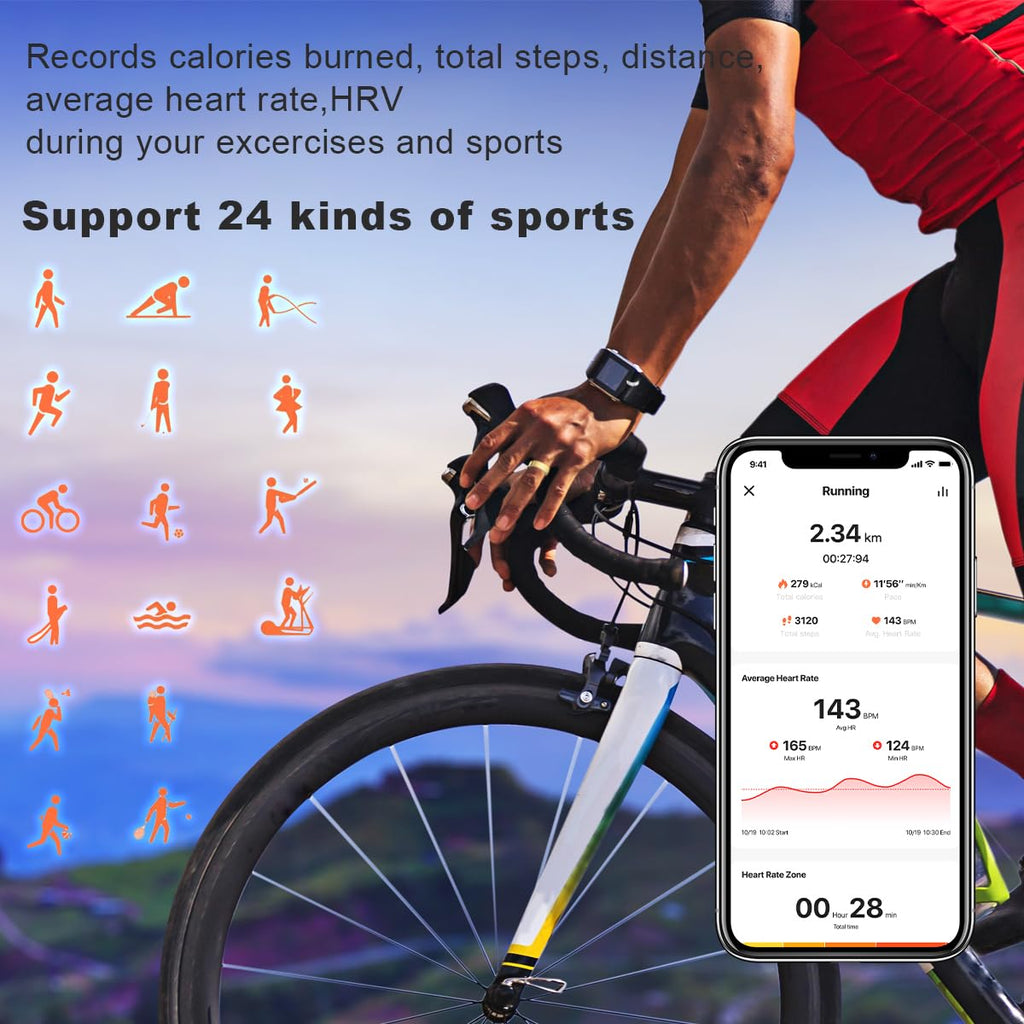 Health Smart Ring – Fitness Tracker with Heart Rate, Blood Oxygen, Sleep & Step Monitoring IP68 - Accrosstheglobe Store