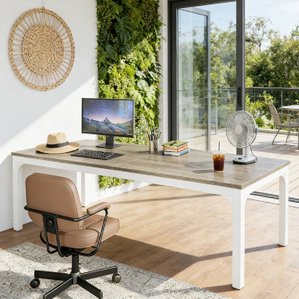 Modern Computer Desk – Spacious Home Office Writing & Study Table - Accrosstheglobe Store