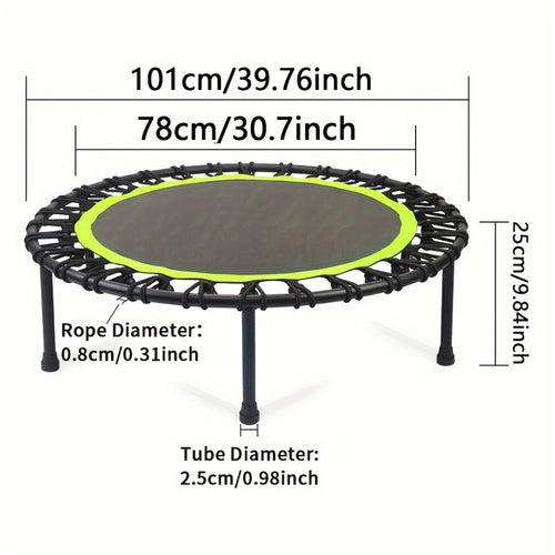 40-Inch Mini Fitness Trampoline – 661 lbs Capacity Home & Garden Exercise Rebounder - Accrosstheglobe Store