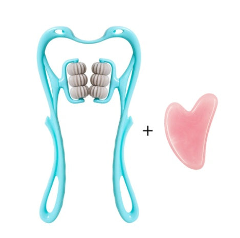 6-Wheel Manual Neck Massager Roller – Multifunctional Massage Relief Tool