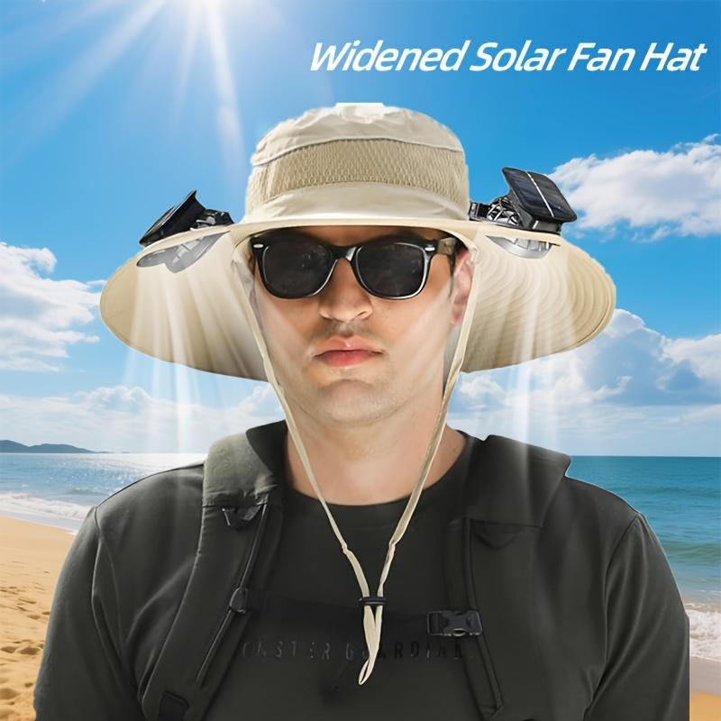Solar-Powered Fan Hat – Wide Brim Summer Outdoor Cooling Fisherman Hat