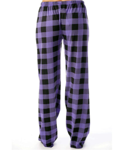 Women's Stretch Plaid Casual Pants with Pockets – Comfortable Everyday Trousers - Accrosstheglobe Store
