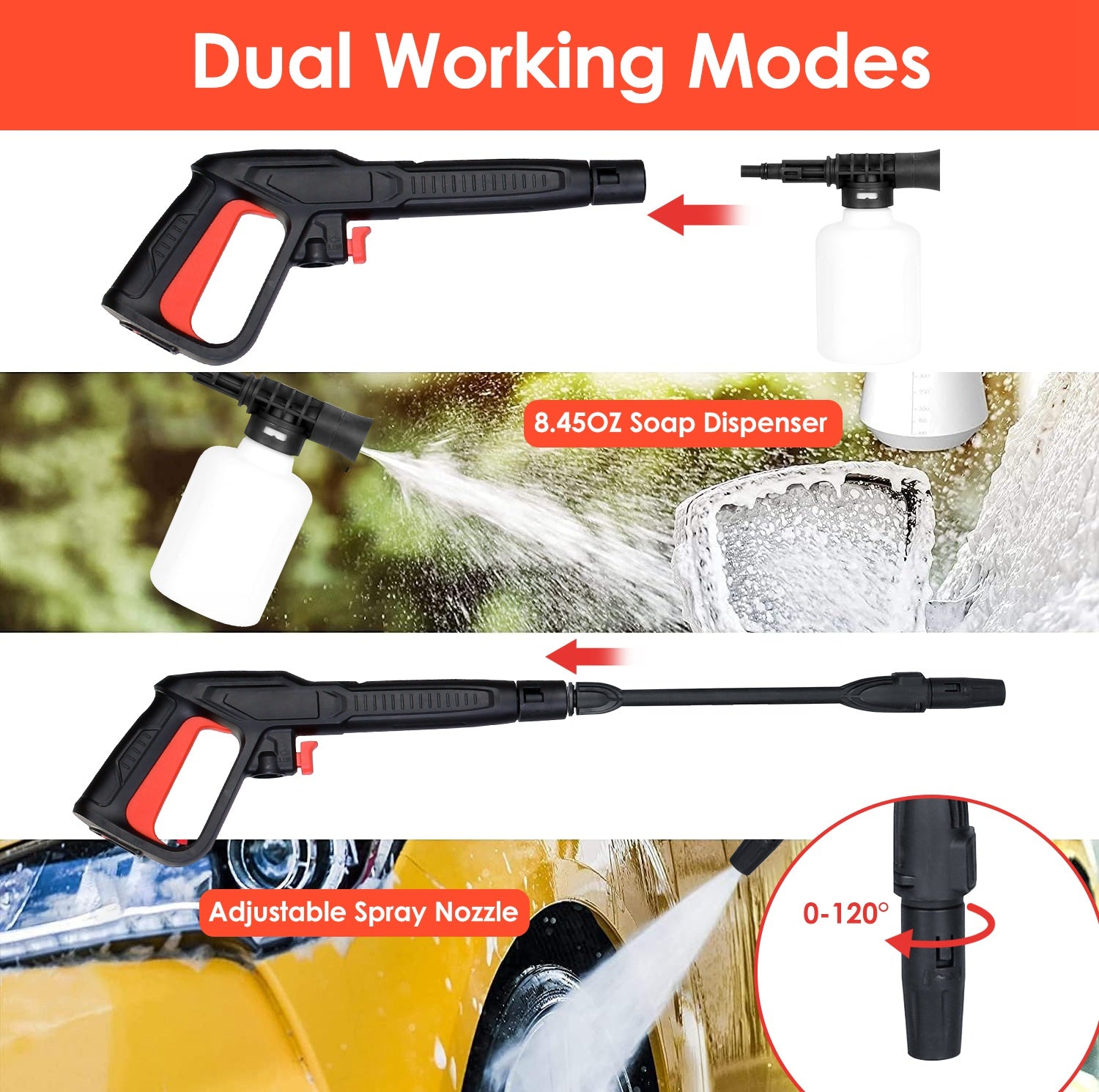 1740PSI Electric High-Pressure Washer – Portable Power Cleaner with Soap Dispenser - Accrosstheglobe Store