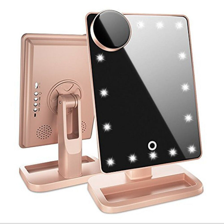 LED Touch Screen Makeup Mirror – Bluetooth Speaker & 10X Magnify - Accrosstheglobe Store