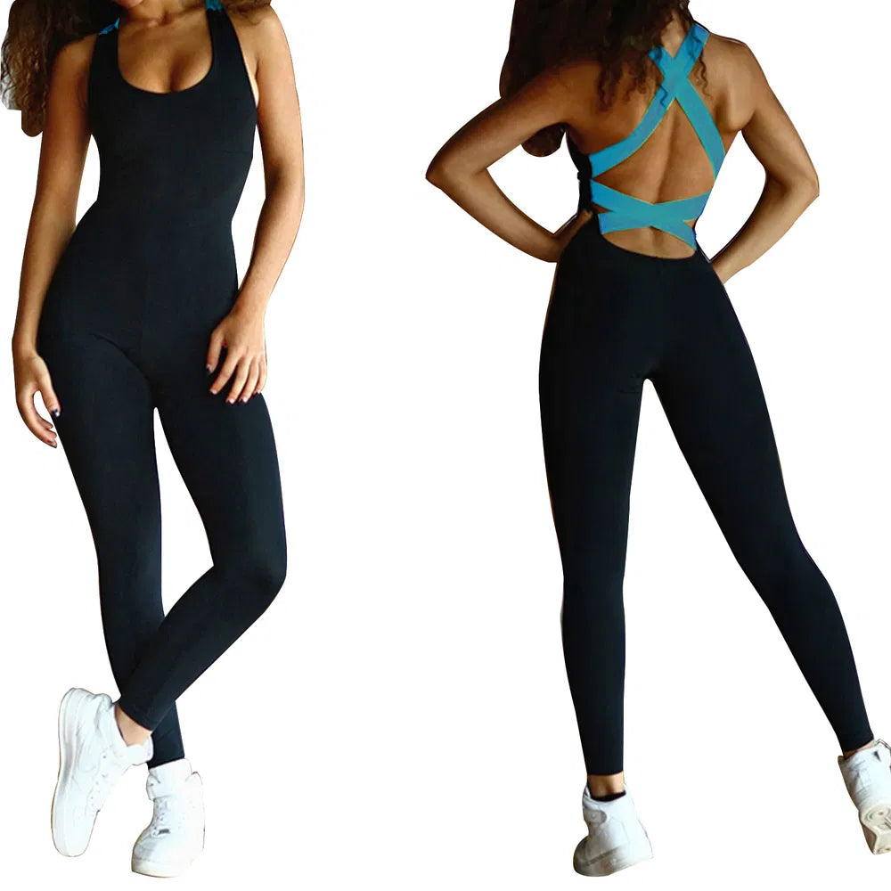 Women’s Sports Yoga Jumpsuit – Gym Workout Fitness One-Piece Suit - Accrosstheglobe Store