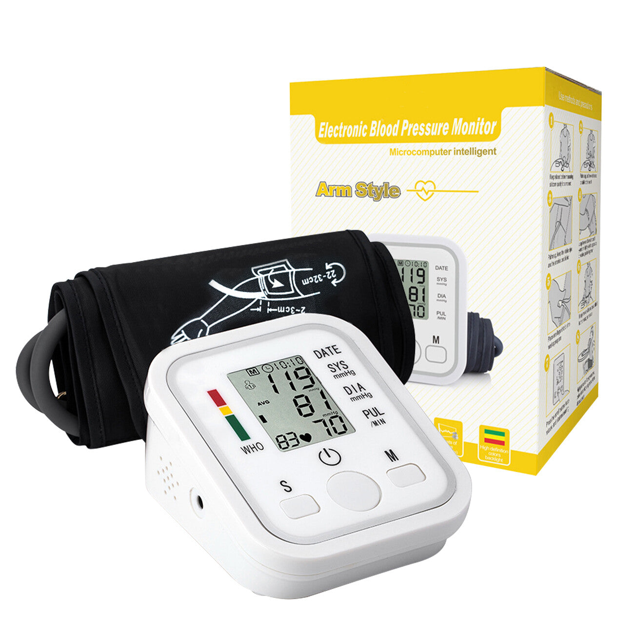 Automatic Upper Arm Blood Pressure Monitor – Voice Talking Pulse Meter BP Machine - Accrosstheglobe Store