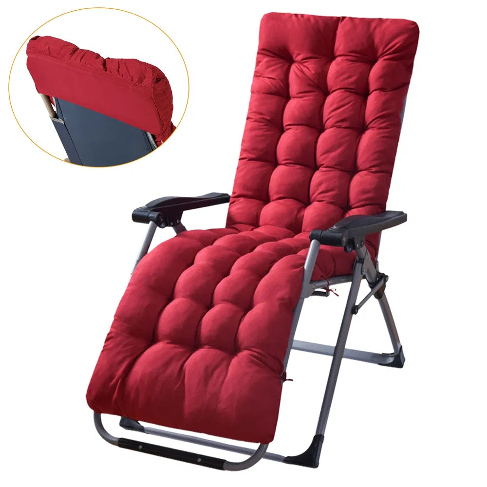 67x22" Chaise Lounger Cushion – Recliner, Rocking Chair & Deck Chair Sofa Mat - Accrosstheglobe Store