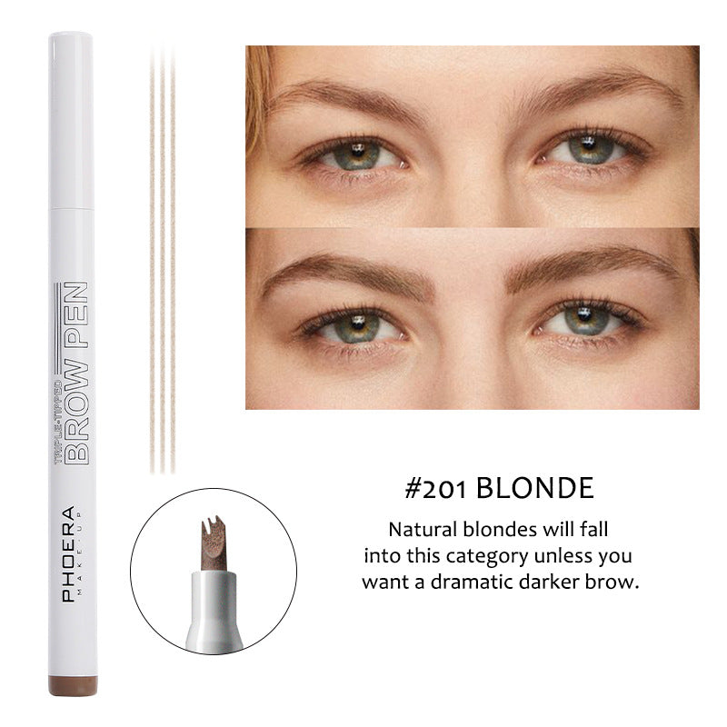 New Long Lasting Ultra-Fine Four-Comb Eyebrow Pencil - Accrosstheglobe Store
