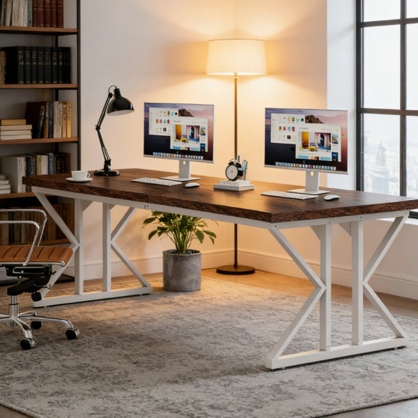 Executive Office Desk – Large Spacious Work Surface for Home & Office - Accrosstheglobe Store