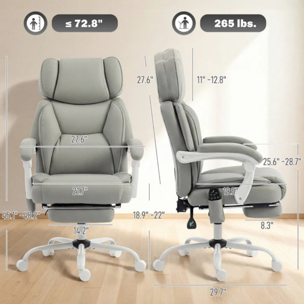 Massage Office Chair with Heat & Vibration – Reclining High Back Ergonomic Chair - Accrosstheglobe Store