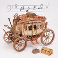 Robotime ROKR Stagecoach Music Box – 3D Wooden Puzzle for Adults Birthday Gift