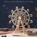 Robotime DIY Wooden Ferris Wheel Music Box – Rotatable Model Toy TGN01