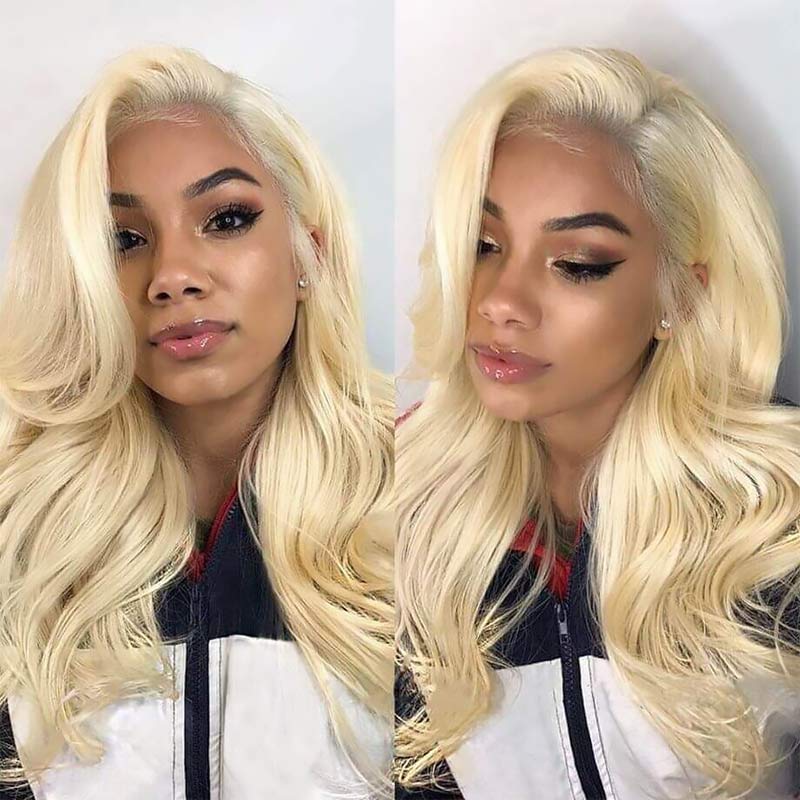 13x4 Lace Front Human Hair Wigs 613 Body Wave Density - Accrosstheglobe Store