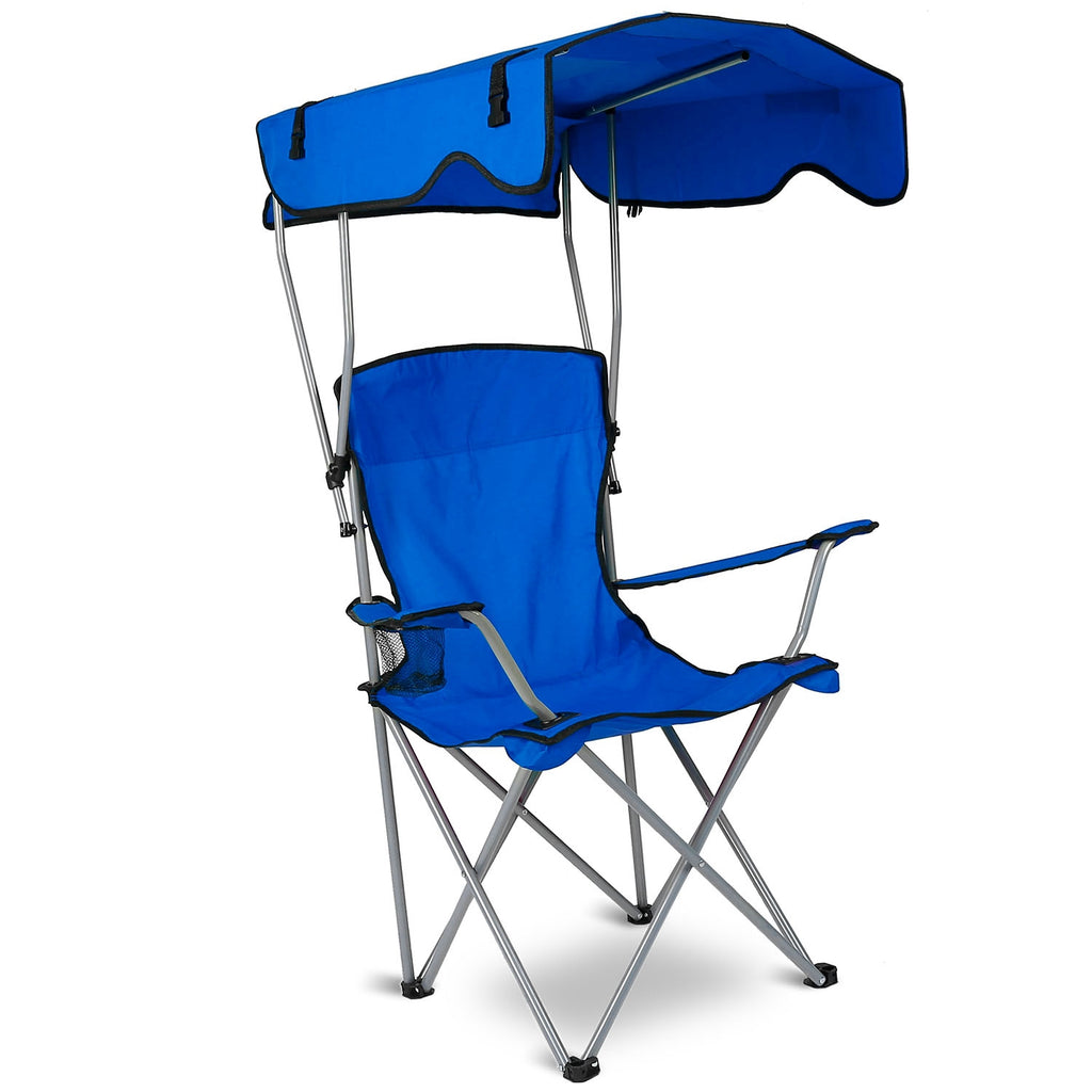 Foldable Camping Chair with Canopy & Cup Holder – 330 lbs Capacity Outdoor Chair