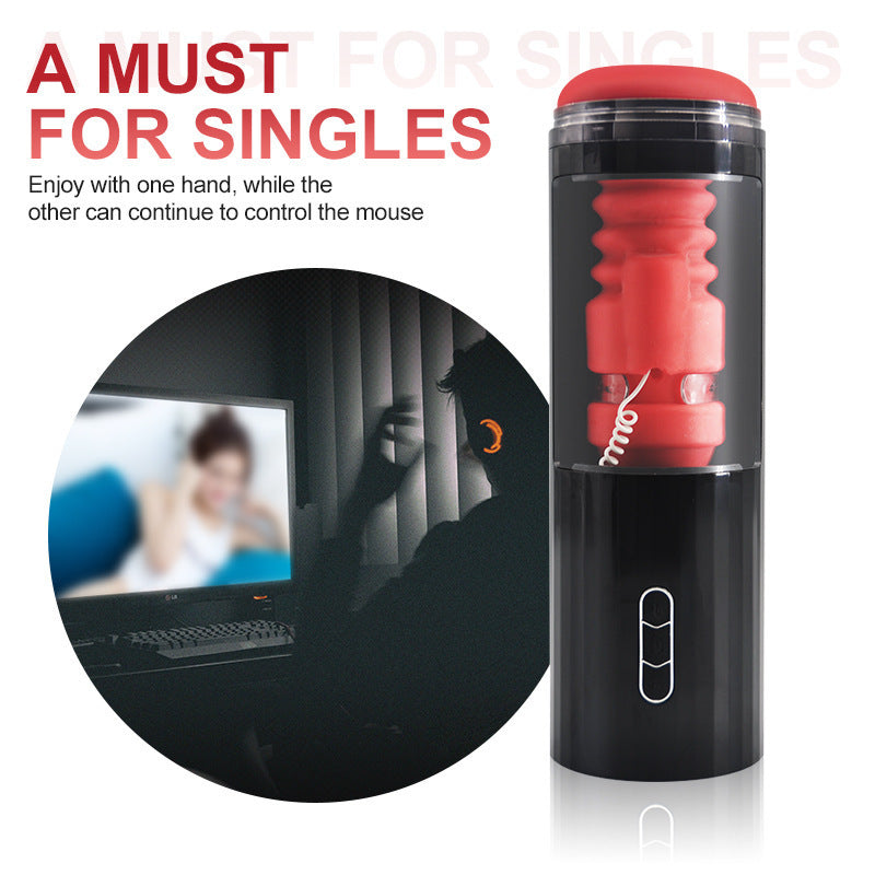 Automatic Spiral Telescopic Massager For Men – 7 Modes, USB Rechargeable - Accrosstheglobe Store