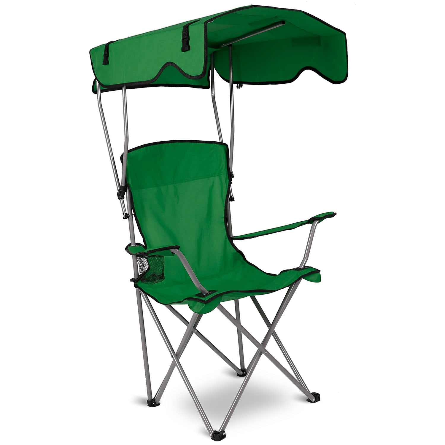 Foldable Camping Chair with Canopy & Cup Holder – 330 lbs Capacity Outdoor Chair