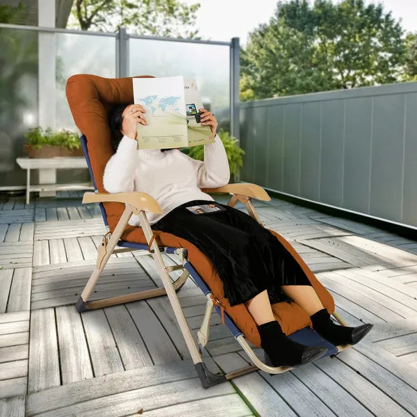 67x22" Chaise Lounger Cushion – Recliner, Rocking Chair & Deck Chair Sofa Mat - Accrosstheglobe Store