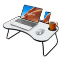 Portable Foldable Laptop Desk with Cup Holder – 26.5x18.5" Bed, Car & Couch Table - Accrosstheglobe Store