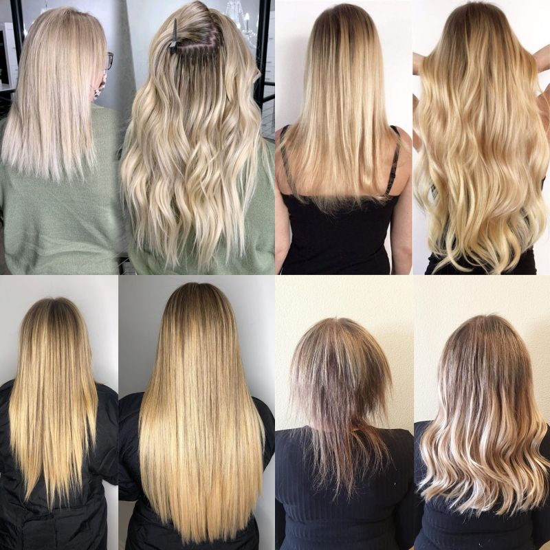 Double Pull Full Virgin Real 50g Hair Extension Long With Weft Invisible Skin Weft 20 Thick Seamless Human Hair - Accrosstheglobe Store