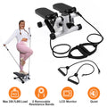 Mini Fitness Step Machine with Resistance Bands – Hydraulic Stepper with LCD Display - Accrosstheglobe Store