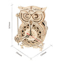 Robotime ROKR 3D Owl Wooden Clock – DIY Building Kit Christmas Gift LK503