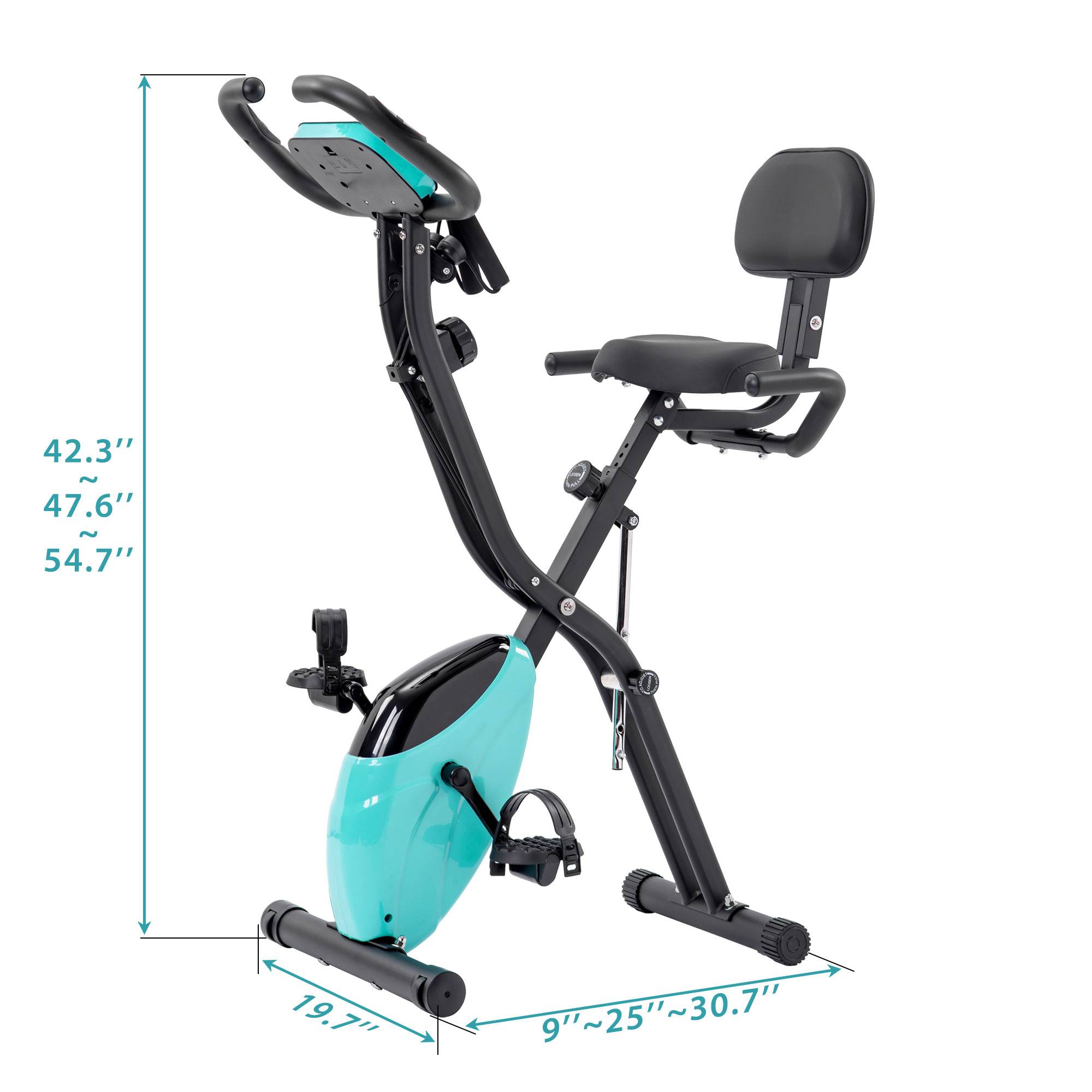 Folding Exercise Bike – Upright & Recumbent X-Bike with Adjustable Resistance - Accrosstheglobe Store