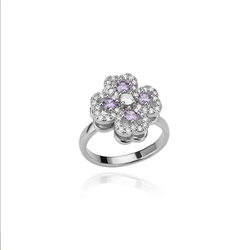 Rotate Rings For Women,Zircon Stainless Steel Open Adjustable Ring  Gift Jewelry - Accrosstheglobe Store