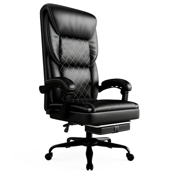 Gaming & Office Chair with Inflatable Lumbar Support – Ergonomic High-Back with Footrest - Accrosstheglobe Store