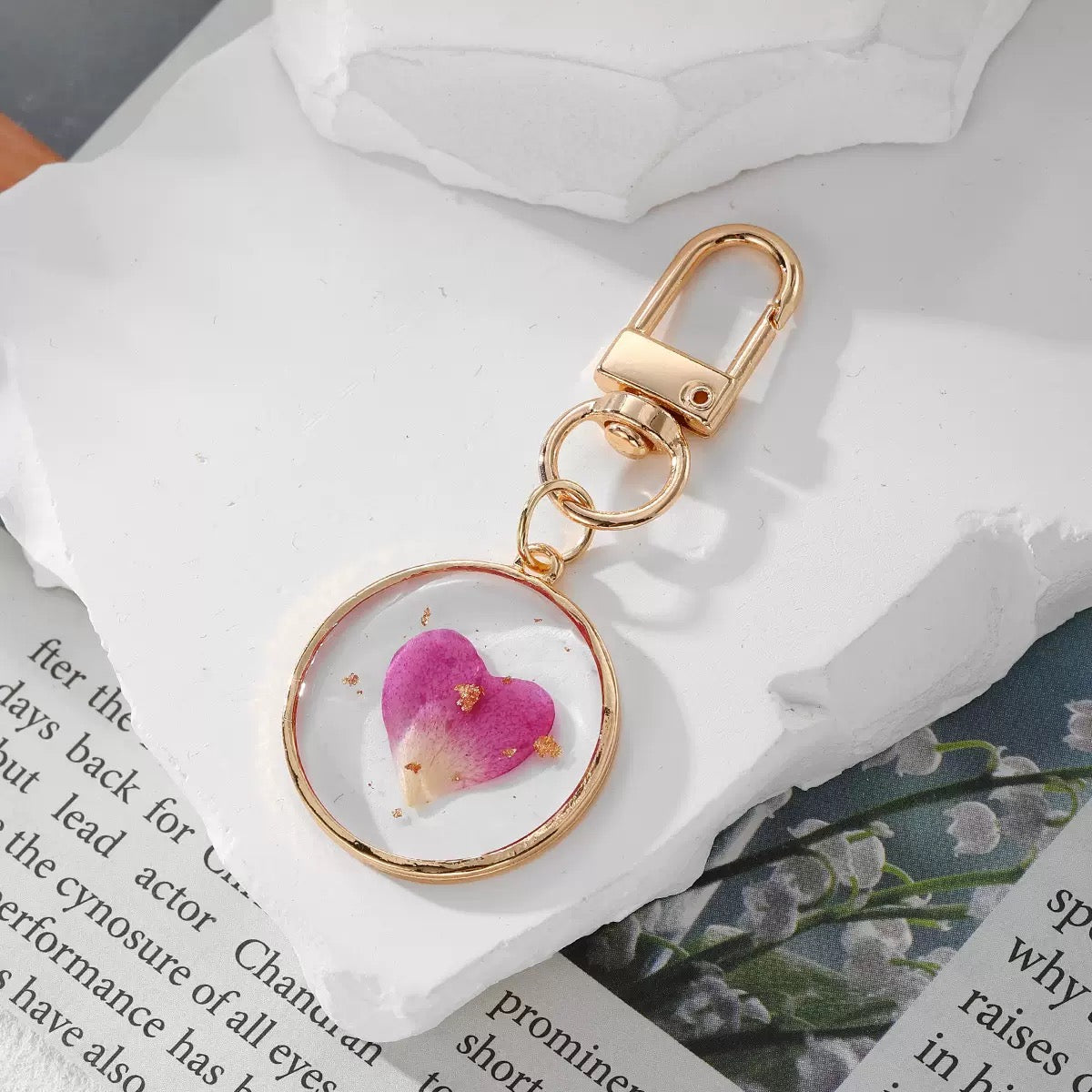 Eco-Friendly Acrylic Keychain with Tassel & Brass Ring – Stylish Bag Charm - Accrosstheglobe Store
