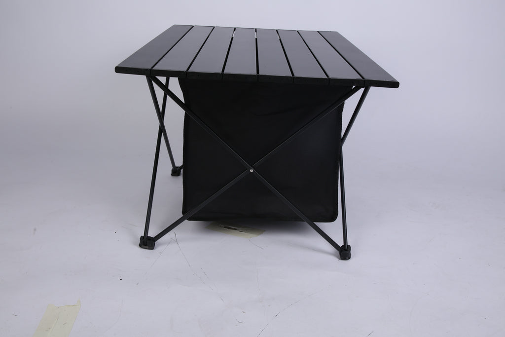 Foldable Camping Table with Storage Basket – Portable Aluminium Roll-Up Table - Accrosstheglobe Store