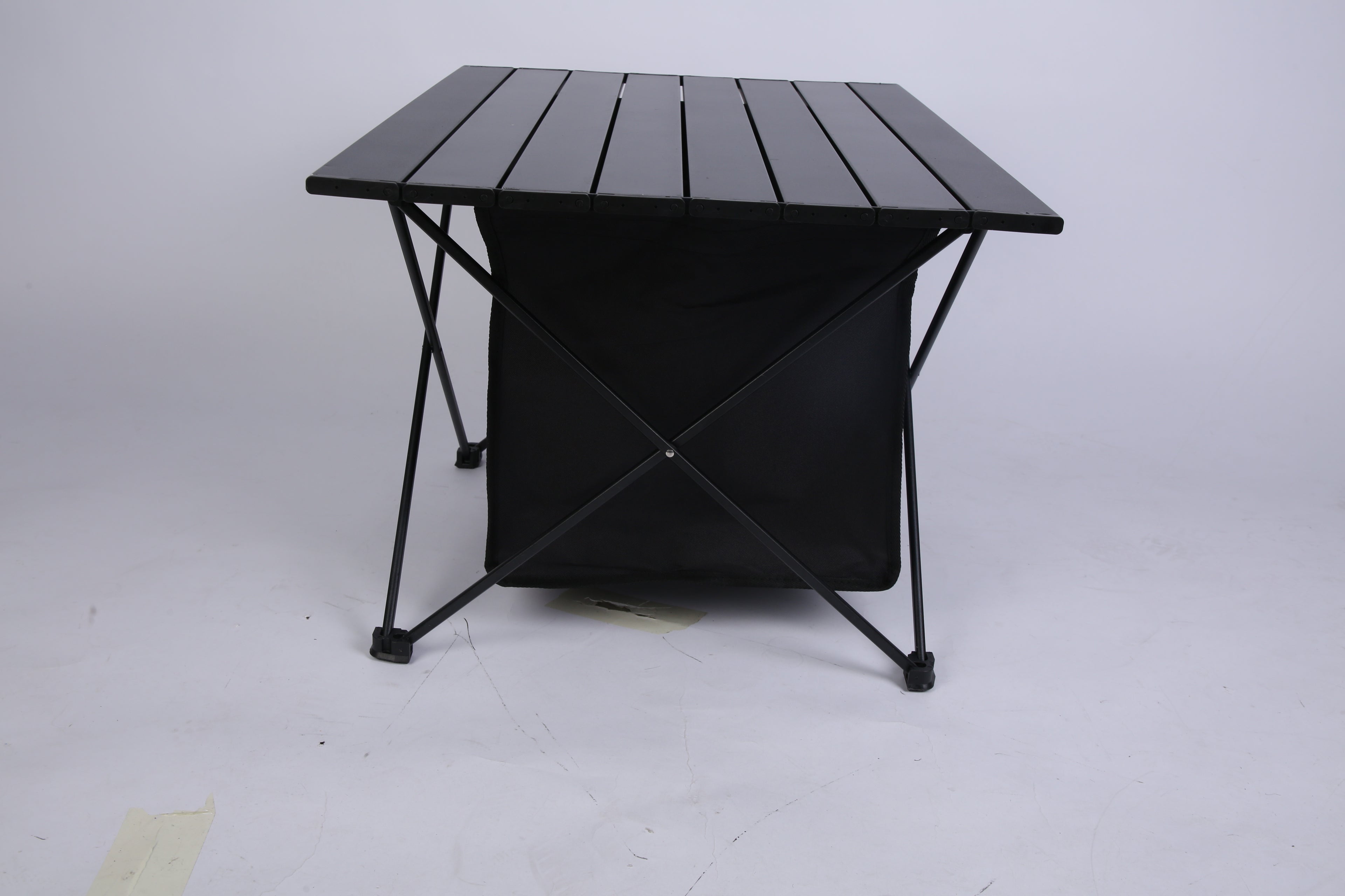 Foldable Camping Table with Storage Basket – Portable Aluminium Roll-Up Table - Accrosstheglobe Store