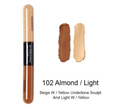 Double Heads Are Suitable For Any Skin Type Natural Color Brightening Liquid Concealer - Accrosstheglobe Store