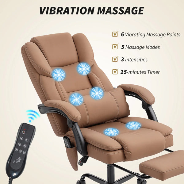Premium Massage Office Chair – Ergonomic Reclining Desk Chair with Massager - Accrosstheglobe Store