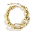 Chunky Gold Chain Necklace – Vintage Heavy Metal Thick Link Choker for Women - Accrosstheglobe Store