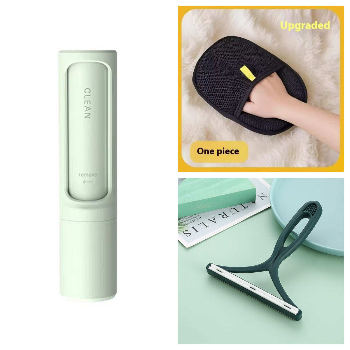 2-in-1 Reusable Pet Hair Remover Brush – Self-Cleaning Lint Roller for Dogs & Cats - Accrosstheglobe Store