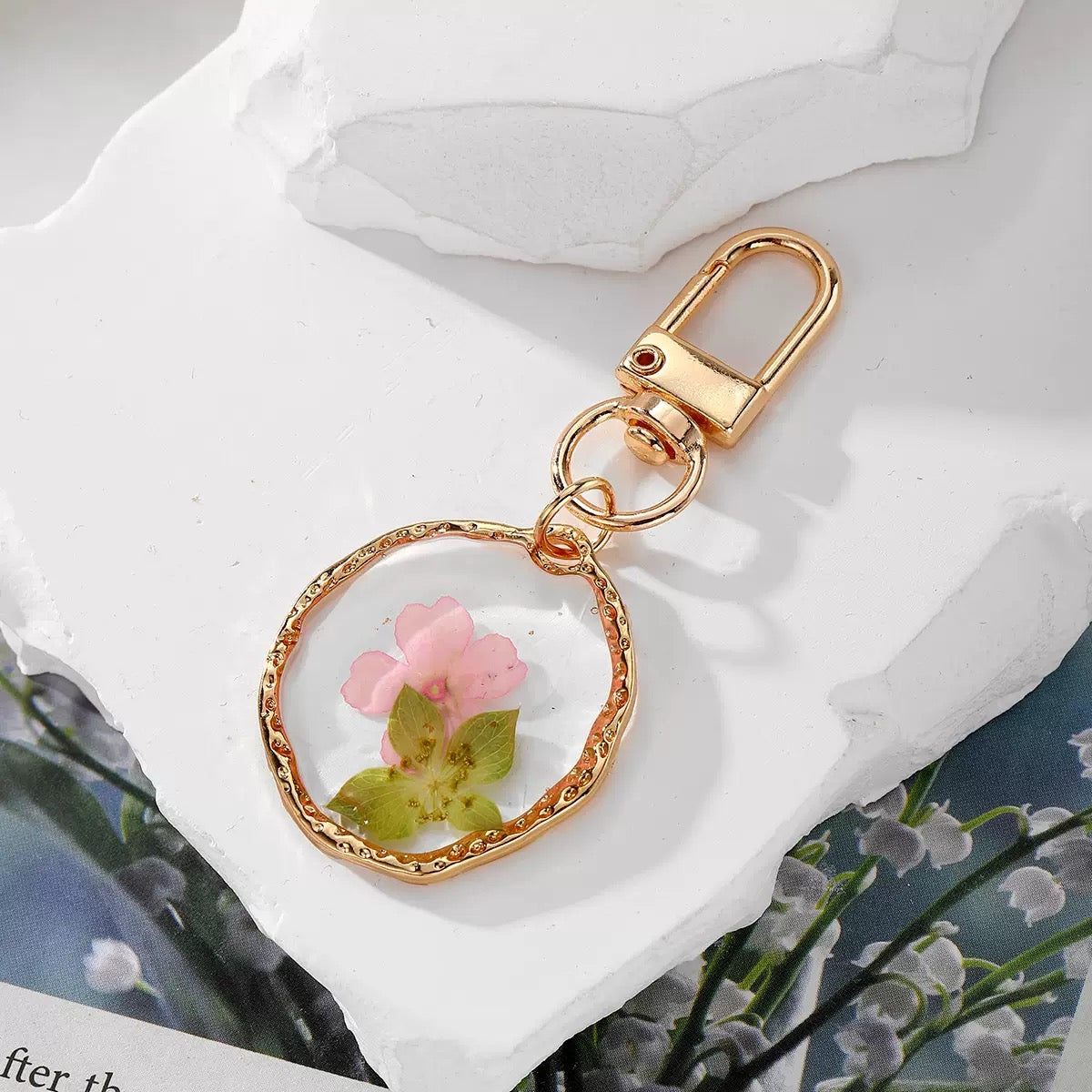 Eco-Friendly Acrylic Keychain with Tassel & Brass Ring – Stylish Bag Charm - Accrosstheglobe Store