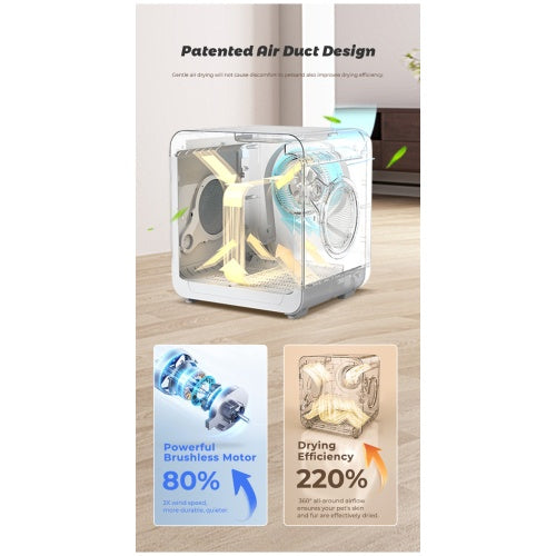 Pet Dryer Room Box – Portable Dog & Cat Grooming Drying Chamber - Accrosstheglobe Store