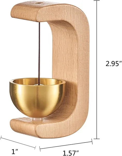 Magnetic Wooden Door Chime Bell – Shopkeeper’s Ding-Ding Entry Alert Bell - Accrosstheglobe Store