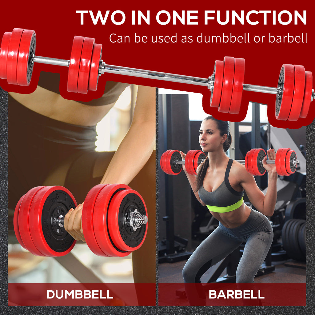 66 lbs Adjustable Dumbbell Set – Convertible to Barbell for Home Gym - Accrosstheglobe Store