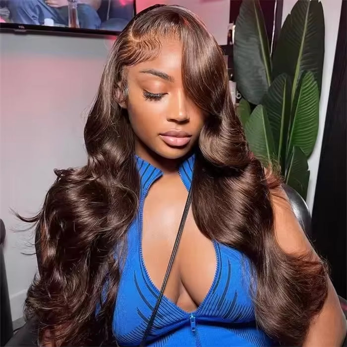 Wine Red 13x4 Lace Front Straight Vietnamese Human Hair Wig - Accrosstheglobe Store